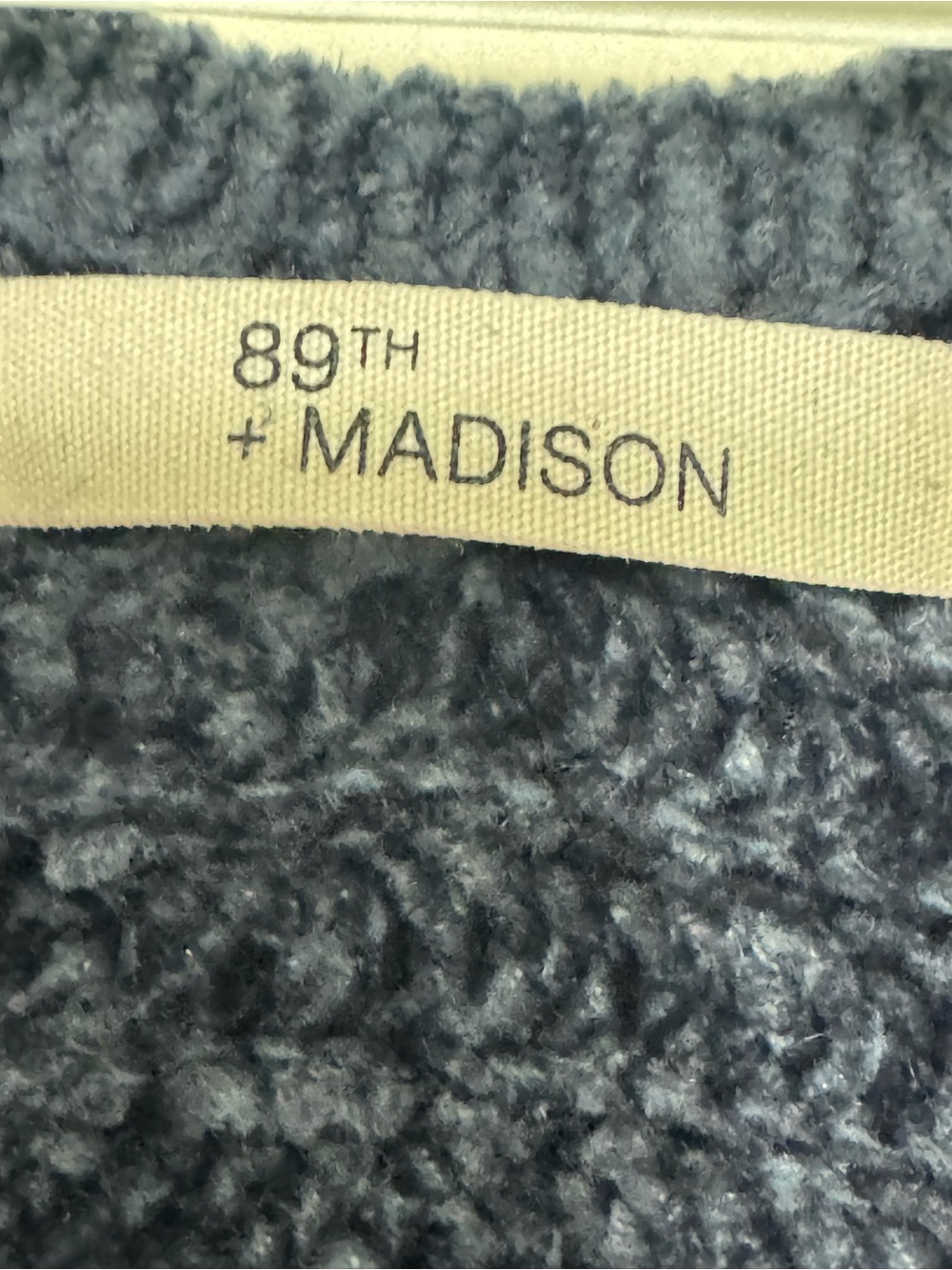 89th & Madison Open-Front Navy Ribbed Cardigan - Picture 4 of 5